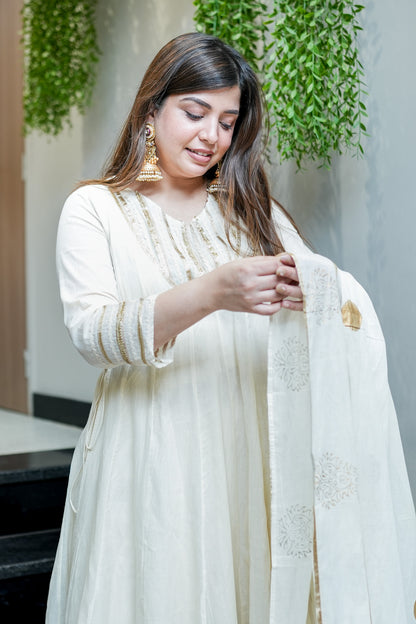 Sajal Embroidered Anarkali Suit Set