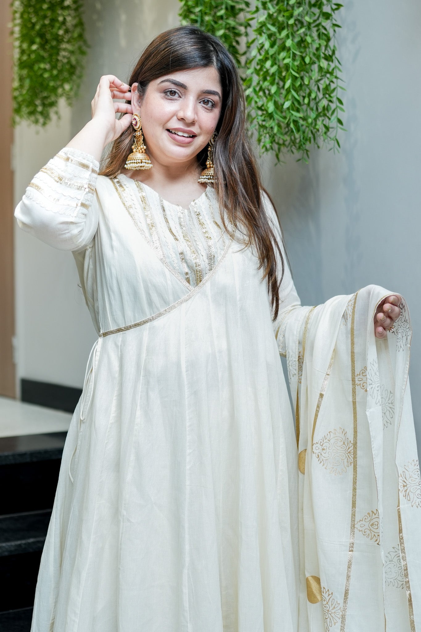 Sajal Embroidered Anarkali Suit Set