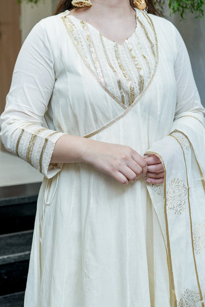 Sajal Embroidered Anarkali Suit Set