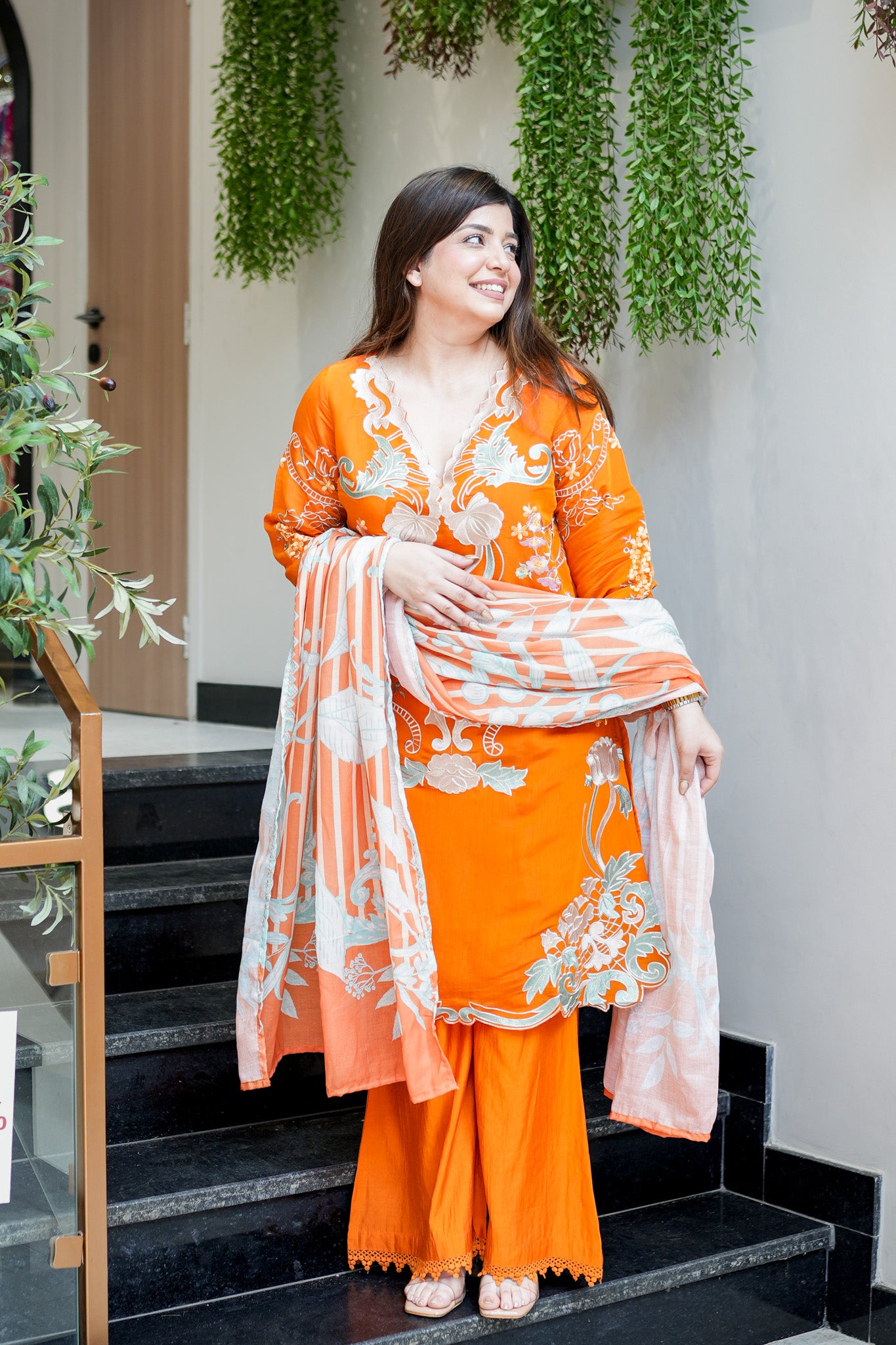 Hania Cutwork Cotton Suit Set