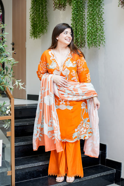 Hania Cutwork Cotton Suit Set