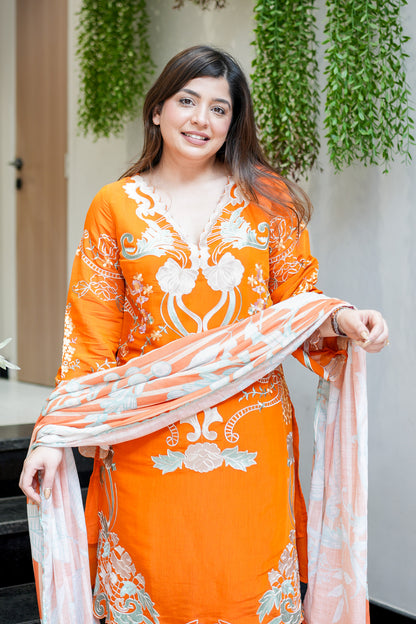 Hania Cutwork Cotton Suit Set
