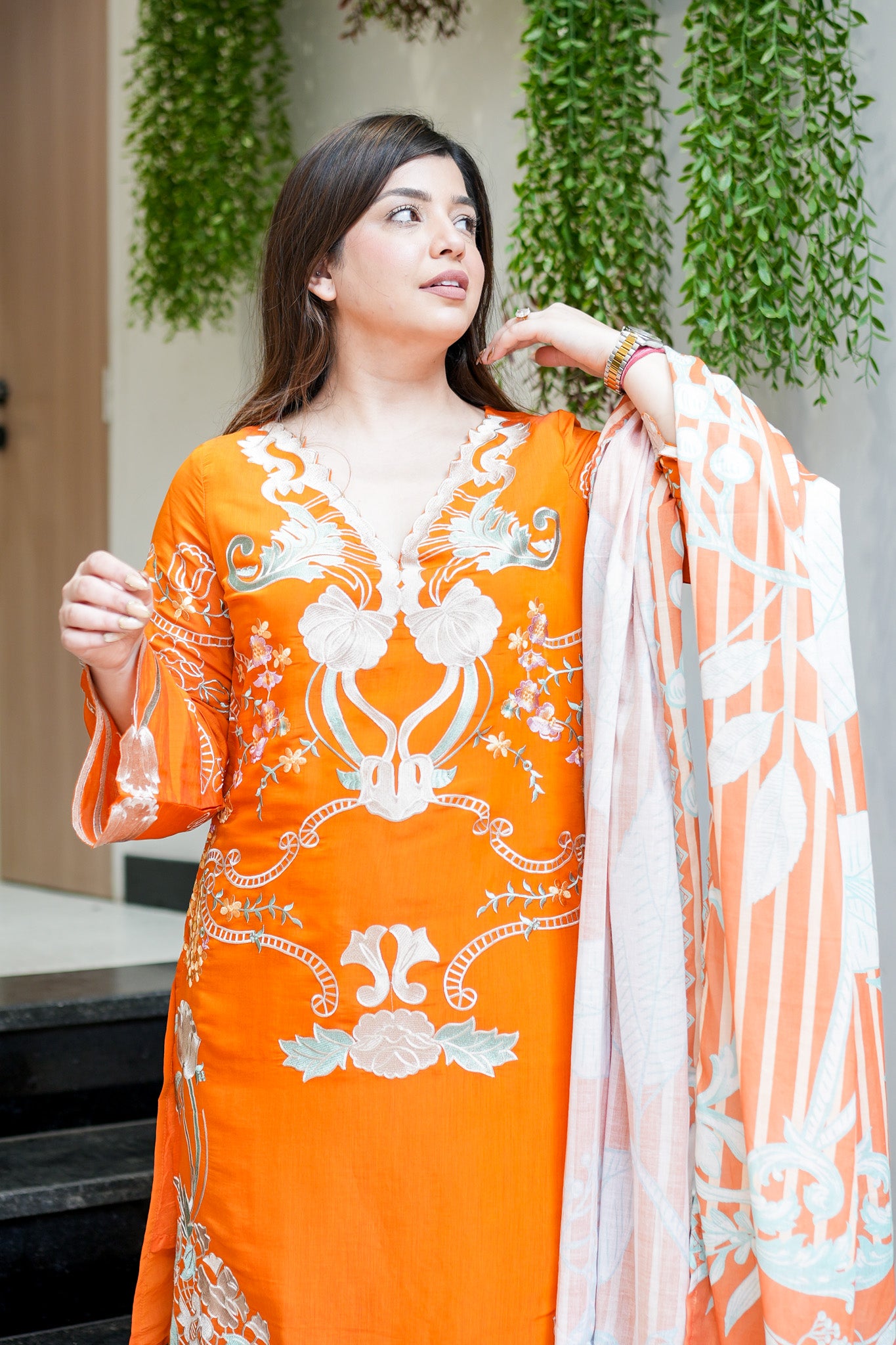 Hania Cutwork Cotton Suit Set