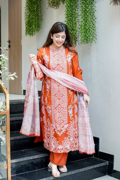 Vrindah Schiffli Suit Set