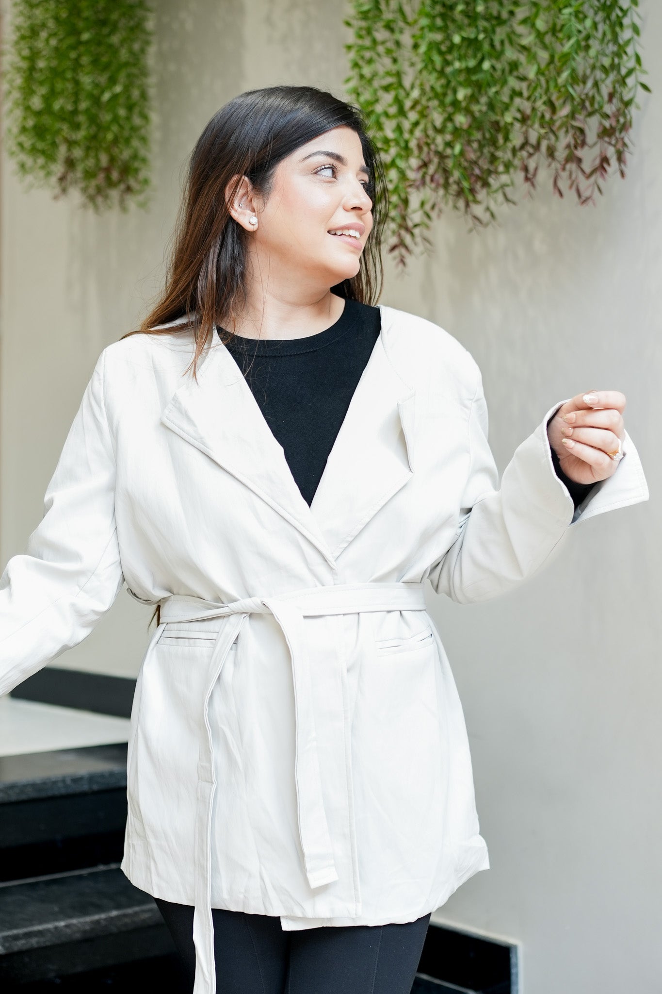 Amy Leather Trench Coat