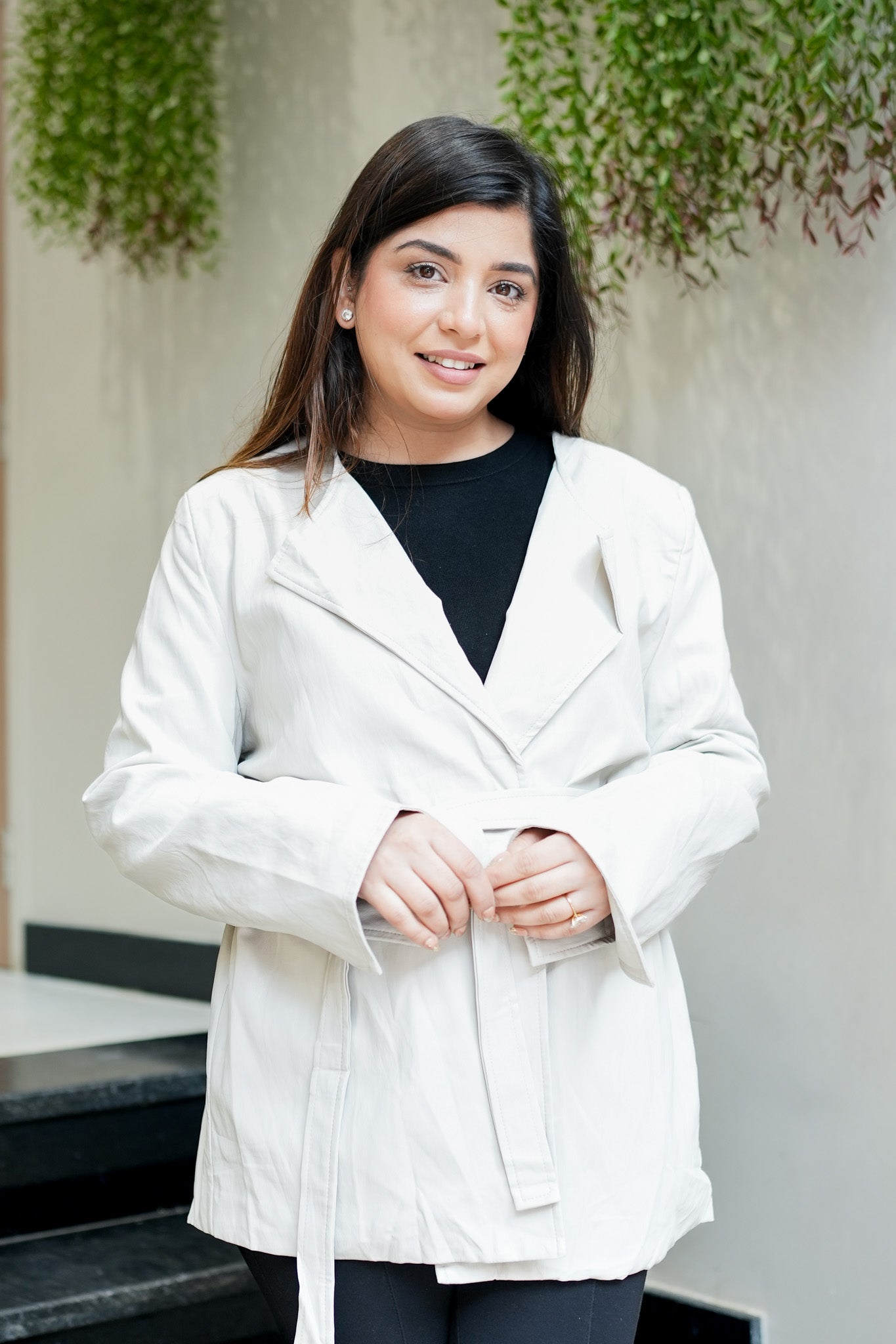 Amy Leather Trench Coat