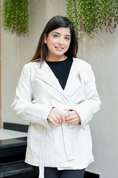 Amy Leather Trench Coat