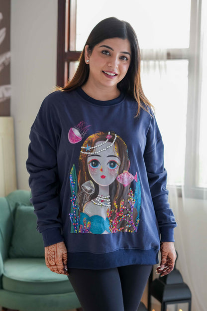 Alicia Crystal Embellished Sweatshirt