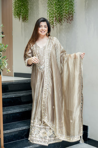 Yuvisha Gotta Detailing Anarkali with Dupatta