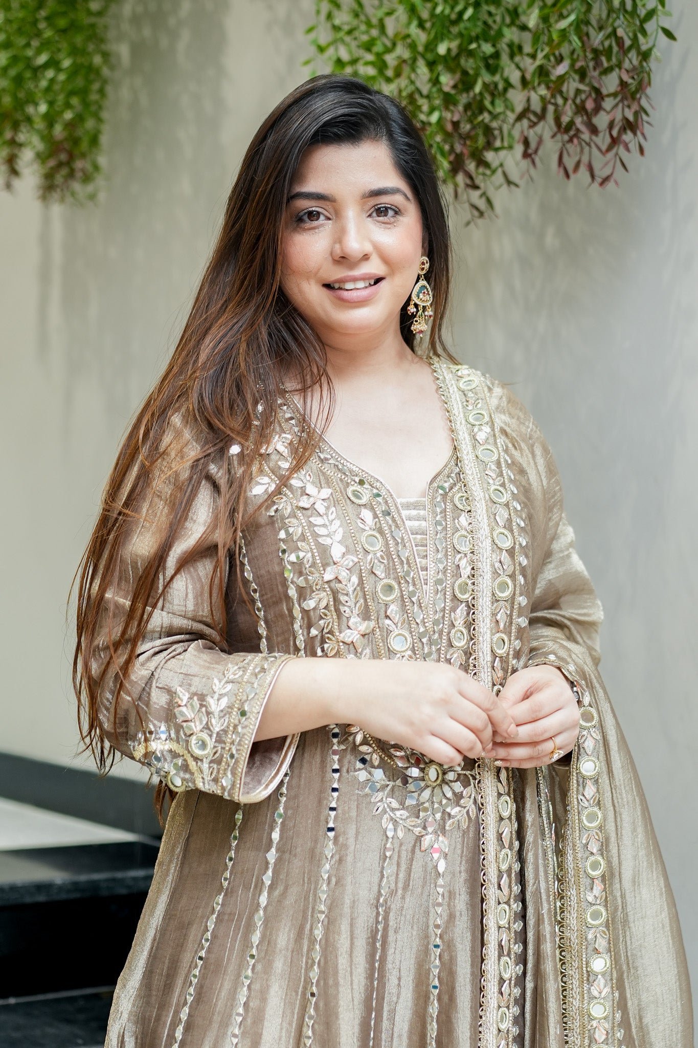 Yuvisha Gotta Detailing Anarkali with Dupatta