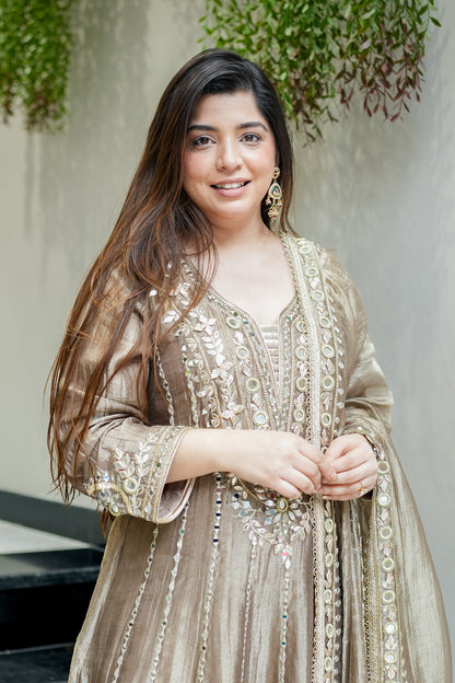 Yuvisha Gotta Detailing Anarkali with Dupatta