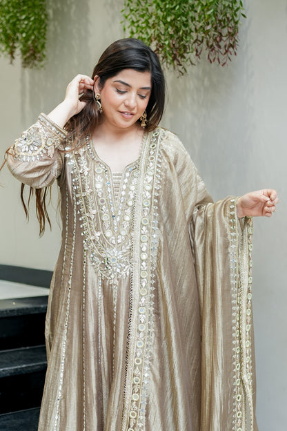 Yuvisha Gotta Detailing Anarkali with Dupatta