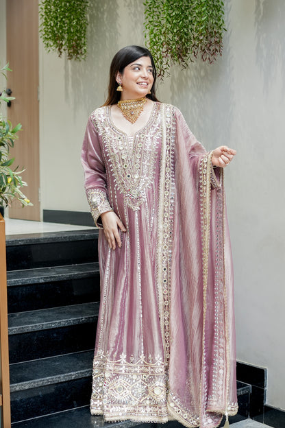 Yuvisha Gotta Detailing Anarkali with Dupatta