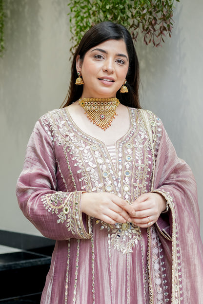 Yuvisha Gotta Detailing Anarkali with Dupatta