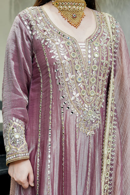 Yuvisha Gotta Detailing Anarkali with Dupatta