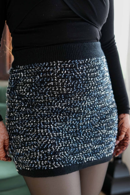 Finn Black Knitted ShorT Skirt