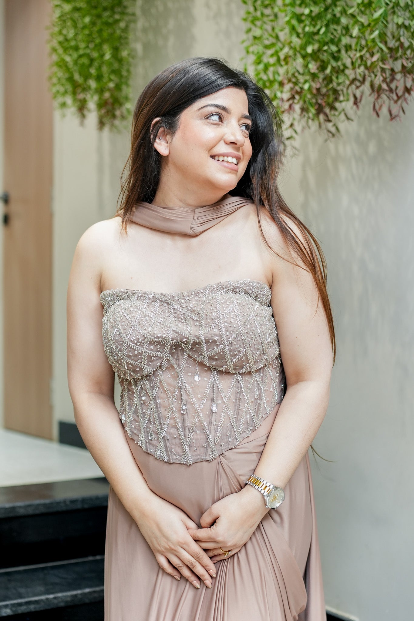 Yuvika Hand Embroidered Corset Drape Saree