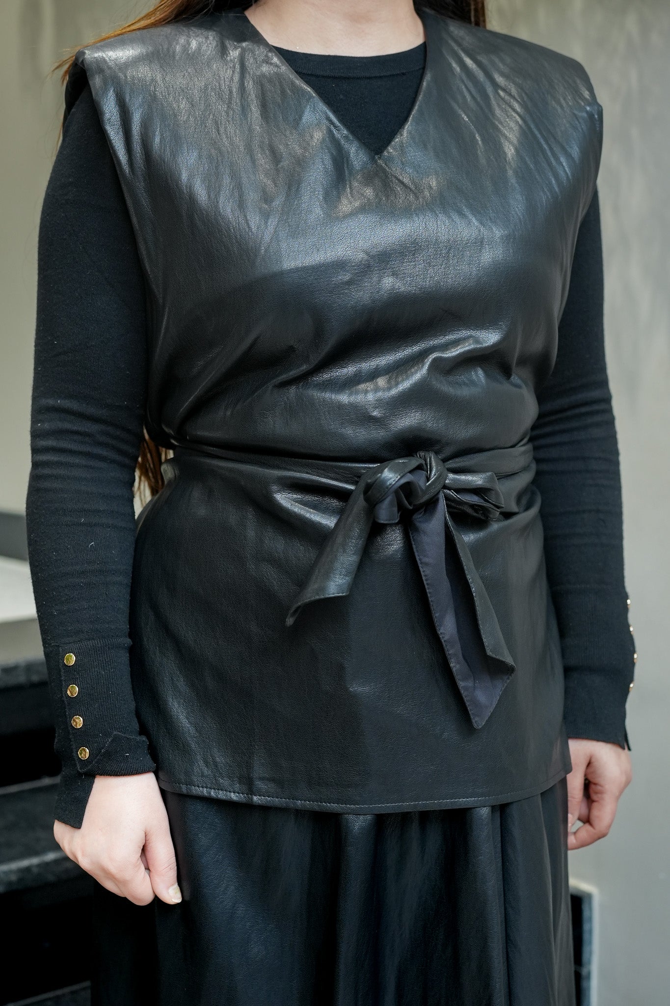 Selene Leather Skirt Set