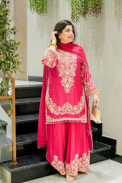 Shazeena Hand Embroidered Sharara Set