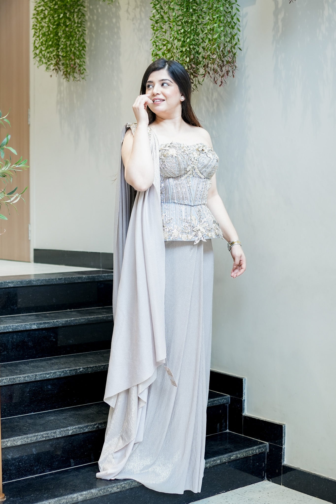 Viara Hand Embroidered Corset Drape Saree