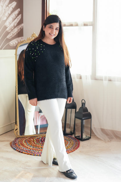 Knor Crystal Embellished Sweater