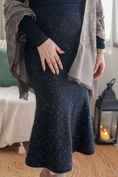 Martha Blingy Knitted Long Skirt