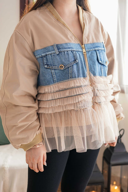 Fresha Oversized Frill Windbreaker Jacket