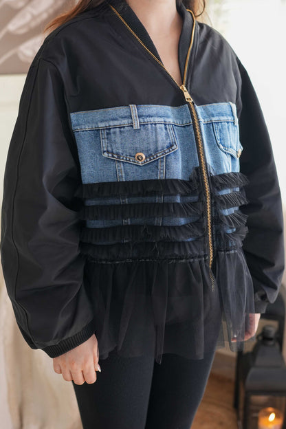 Fresha Oversized Frill Windbreaker Jacket