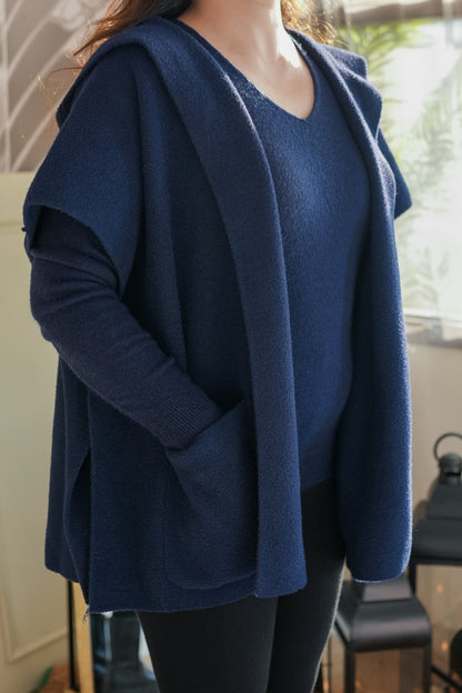 Aubrey Woollen Top With Over Sized Cape