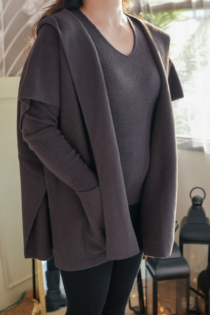 Aubrey Woollen Top With Over Sized Cape