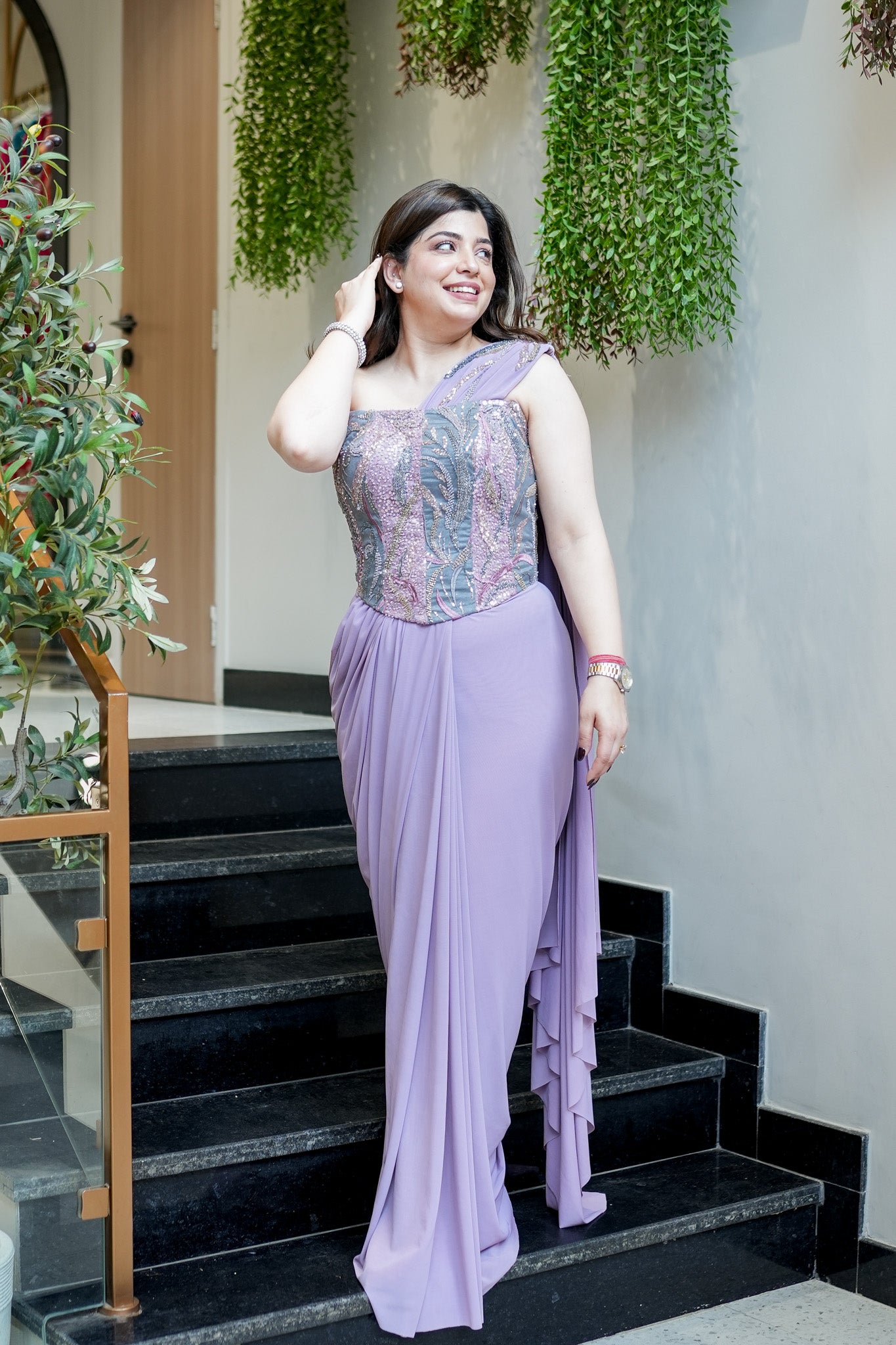 Avni Hand Embroidered Corset Drape Saree