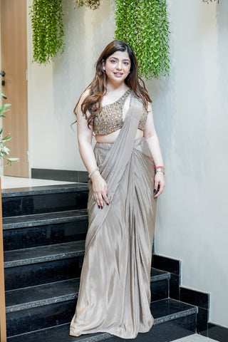 Ayra Hand Embroidered Drape Saree