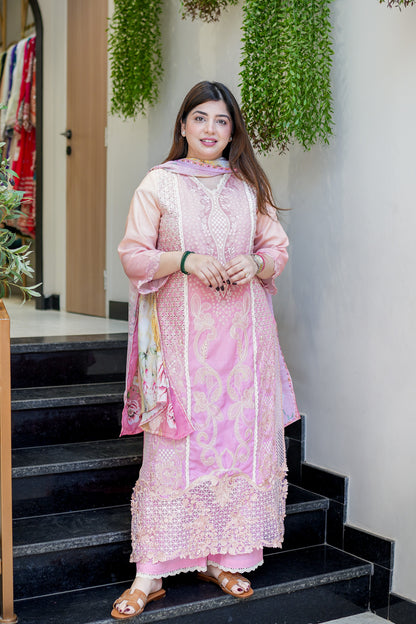 Laiba Pink Pakistani Suit Set