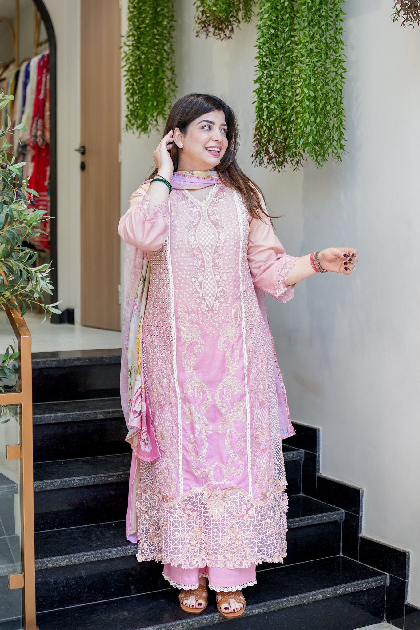 Laiba Pink Pakistani Suit Set