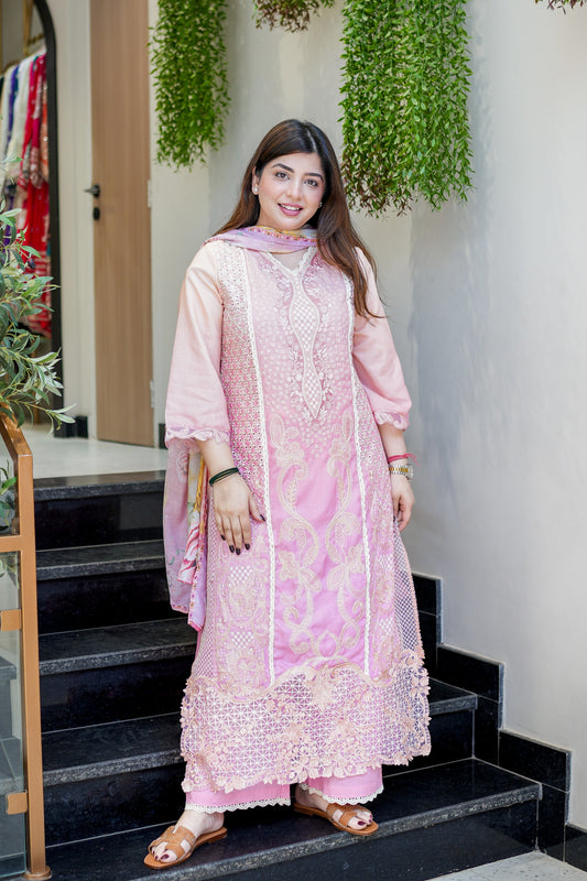 Laiba Pink Pakistani Suit Set