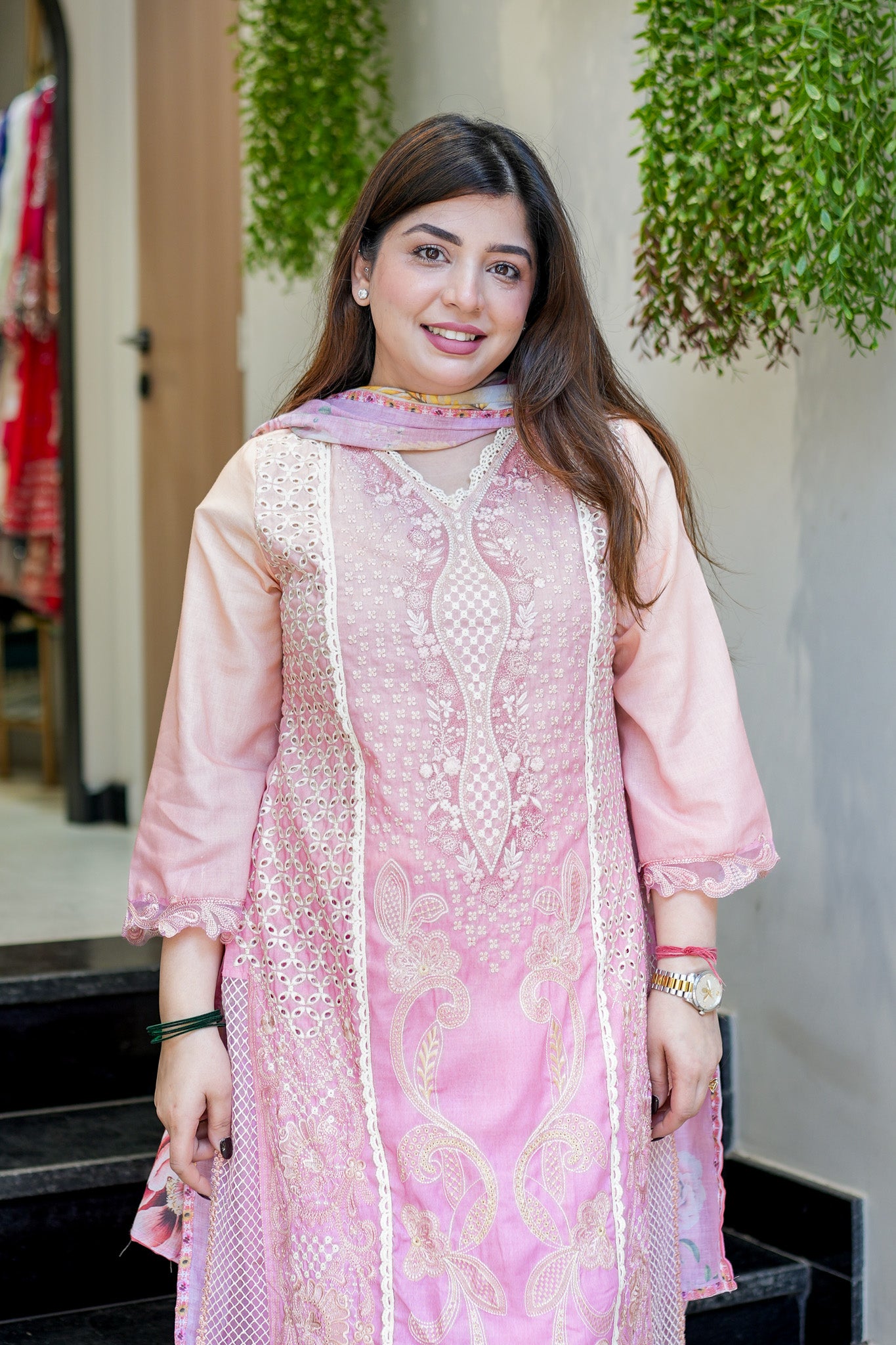 Laiba Pink Pakistani Suit Set