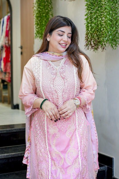Laiba Pink Pakistani Suit Set