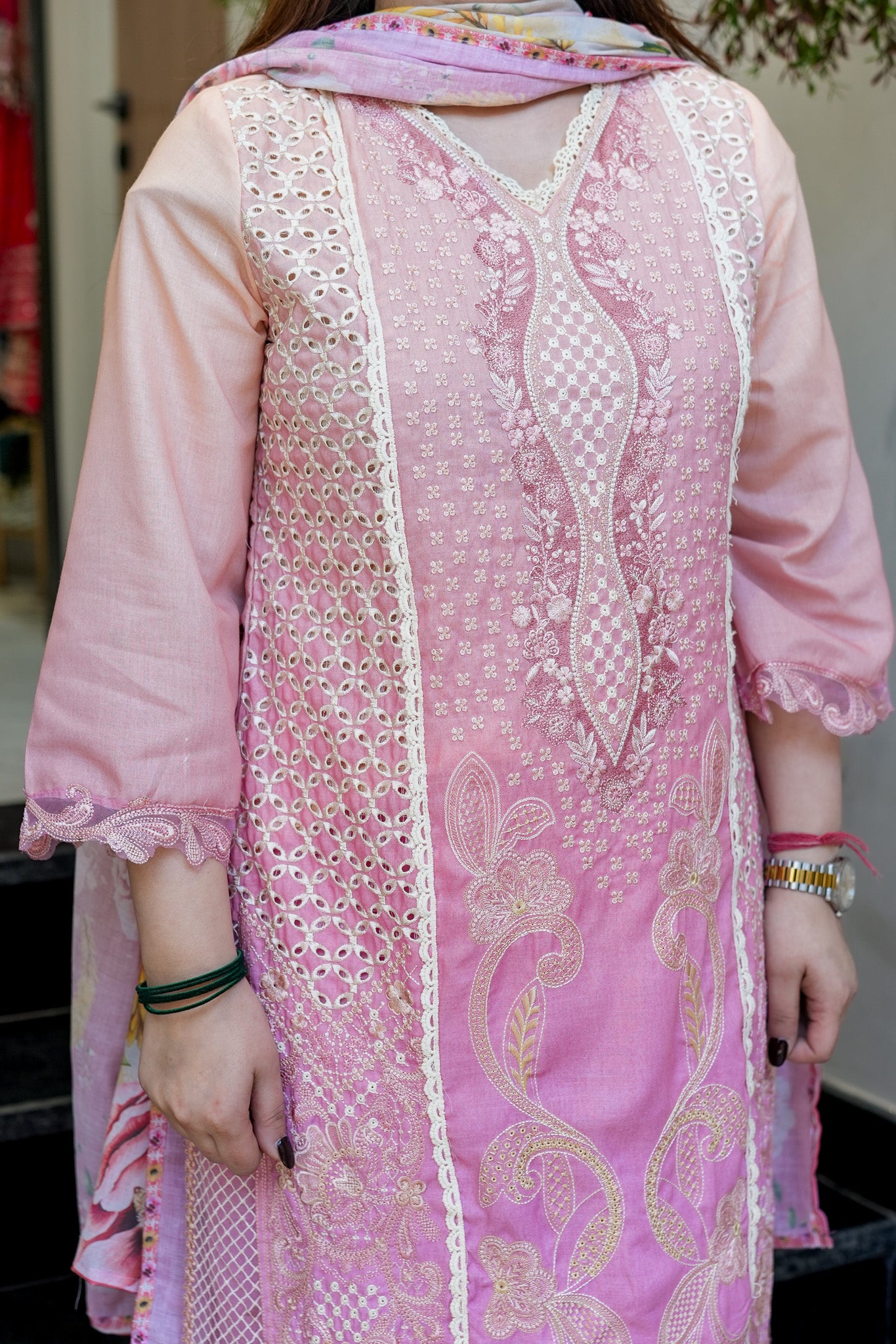 Laiba Pink Pakistani Suit Set