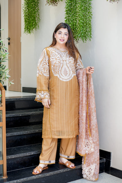 Sabeen Schiffli Embroidered Suit Set