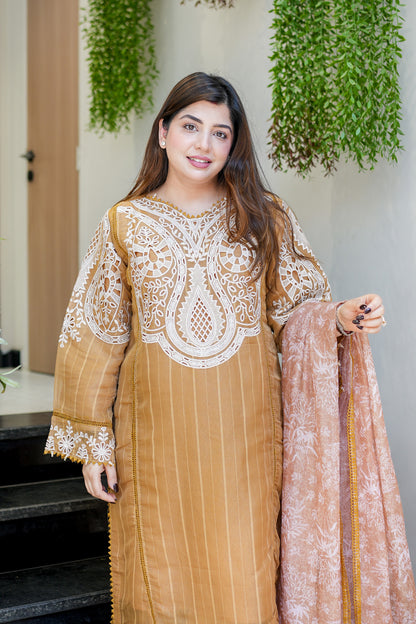 Sabeen Schiffli Embroidered Suit Set