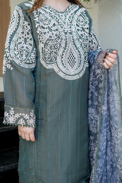 Sabeen Schiffli Embroidered Suit Set
