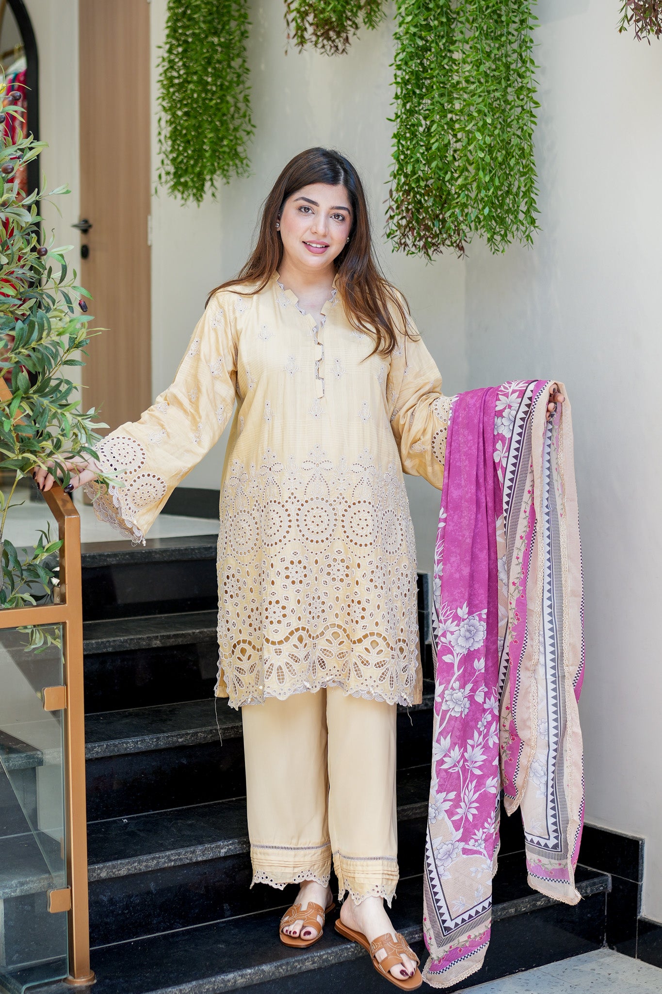 Nooray Schiffli Work Suit Set