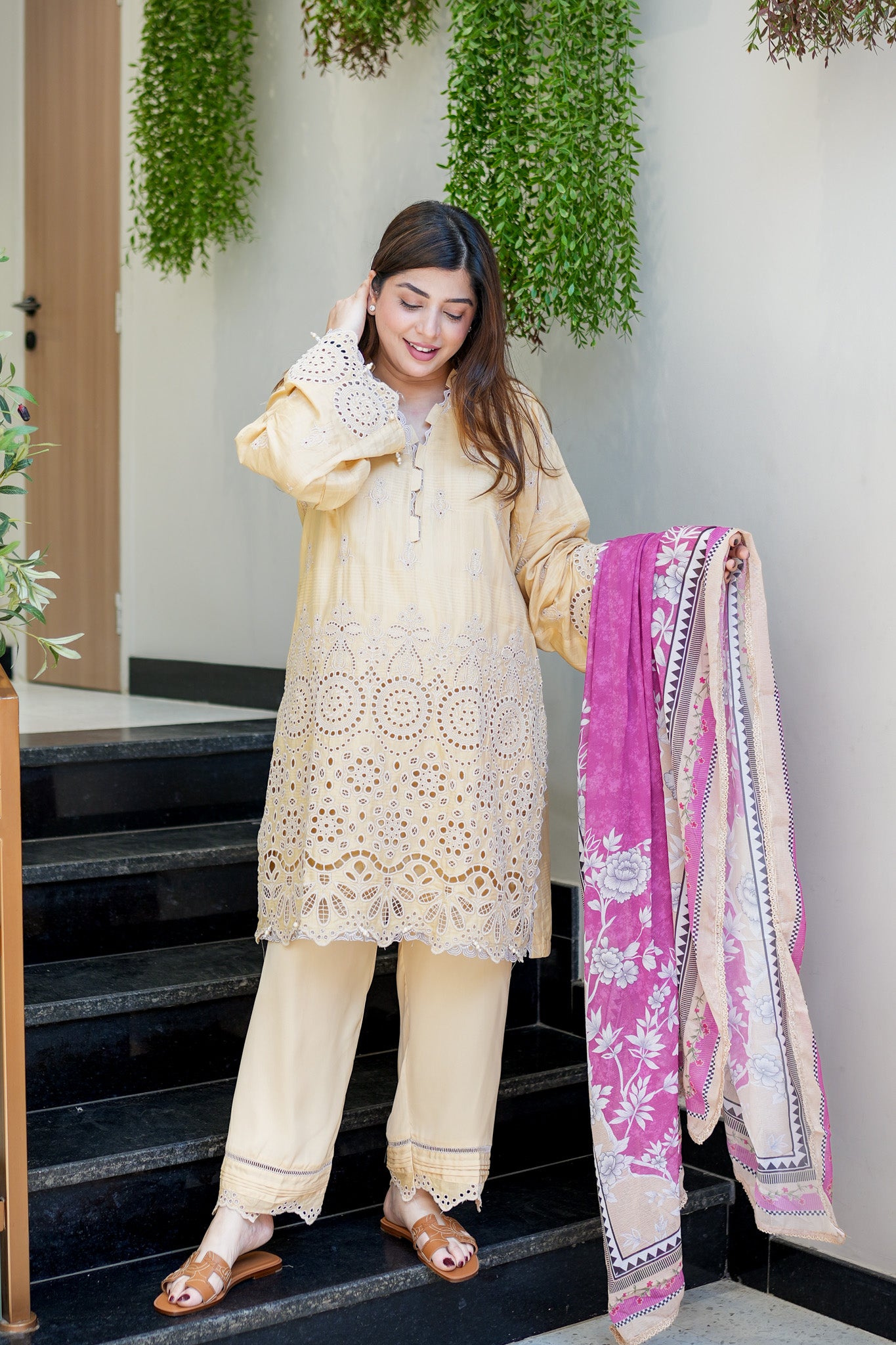 Nooray Schiffli Work Suit Set