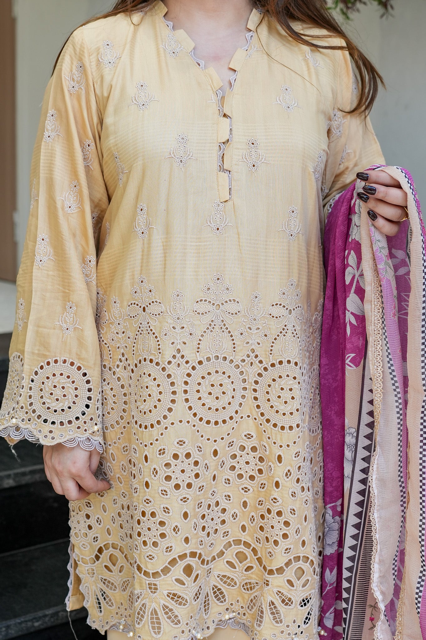 Nooray Schiffli Work Suit Set