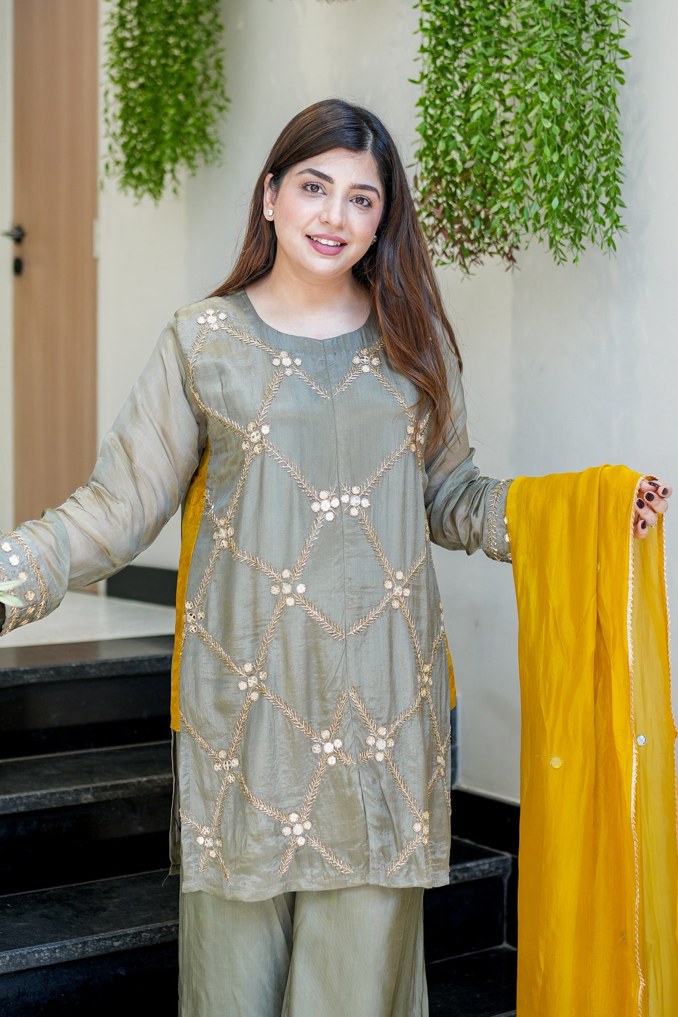 Faneera Embroidered Suit Set