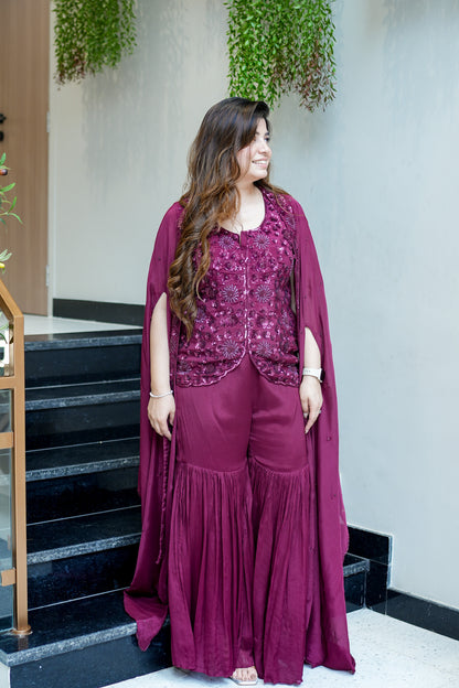 Shaina Embroidered Sharara Set