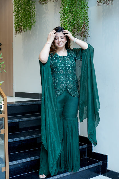 Shaina Embroidered Sharara Set