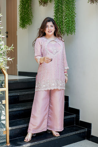 Aiza Embroidered Three Piece Set