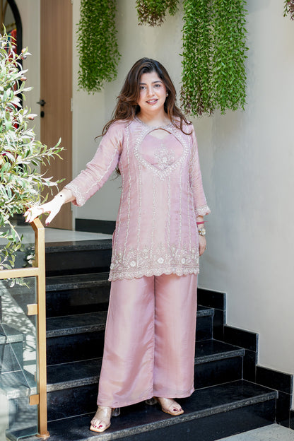 Aiza Embroidered Three Piece Set