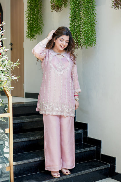 Aiza Embroidered Three Piece Set